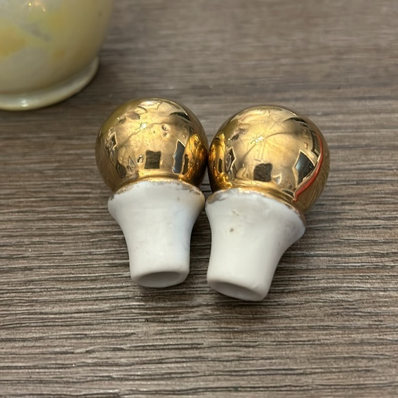 Vintage luster ware Japan condiment set on tray very good condition crown mark - Picture 5 of 14